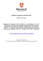 Distribution transformer loading in unbalanced three-phase residential networks with random charging of plug-in electric vehicles