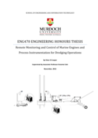 Remote monitoring and control of marine engines and process instrumentation for dredging operations