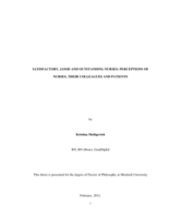 Satisfactory, good and outstanding nurses: perceptions of nurses, their colleagues and patients