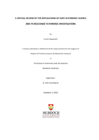 A critical review of the applications of DART in forensic science and its relevance to forensic investigations