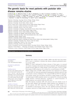 The genetic basis for most patients with pustular skin disease remains elusive