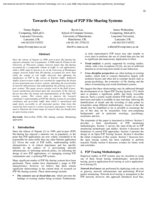 Towards open tracing of P2P file sharing systems