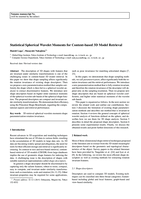 Statistical spherical wavelet moments for Content-based 3D model retrieval
