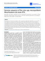 Genome sequence of the Lotus spp. microsymbiont Mesorhizobium loti strain R7A