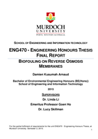 Biofouling on reverse osmosis membranes