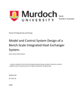 Model and control system design of a bench-scale intgrated heat exchanger system