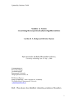 'Insiders' in Mexico: researching the occupational culture of public relations
