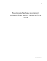Reflections on new public management: Independent public schools, staffing and social equity