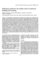 Harlequin syndrome: The sudden onset of unilateral flushing and sweating