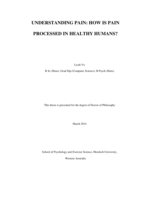 Understanding pain: How is pain processed in healthy humans?