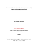 Assessment of canine adrenal function using a compounded synthetic adrenocorticotropic hormone