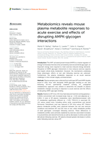 Metabolomics reveals mouse plasma metabolite responses to acute exercise and effects of disrupting AMPK-glycogen interactions