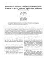 Connecting for innovation: Four universities collaboratively preparing Pre-service teachers to teach in rural and remote Western Australia