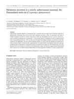 Melatonin secretion in a strictly subterranean mammal, the Damaraland mole-rat (Cryptomys damarensis)