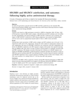 HIV/HBV and HIV/HCV coinfection, and outcomes following highly active antiretroviral therapy