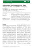 First‐generation HapMap in Cajanus spp. reveals untapped variations in parental lines of mapping populations