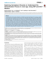 Exploring germplasm diversity to understand the domestication process in Cicer spp. using SNP and DArT markers
