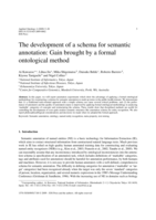 The development of a schema for semantic annotation: Gain brought by a formal ontological method