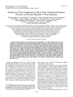 Evidence of viral adaptation to HLA class I-restricted immune pressure in chronic hepatitis C virus infection