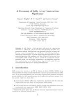 A taxonomy of suffix array construction algorithms