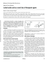 Locked nucleic acid as a novel class of therapeutic agents