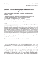 Effect of growing media on mat type seedling raised for mechanical rice transplanting