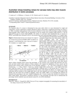 Australian sheep breeding values for carcass traits may alter muscle distribution in lamb carcasses
