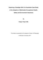 Exploring a paradigm shift: An Australian case study of the adoption of multimedia occupational health, safety and environment inductions