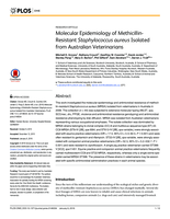 Molecular epidemiology of methicillin-resistant Staphylococcus aureus isolated from Australian veterinarians