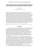 A social capital framework to assess ICTs mediated empowerment of environmental community organizations in Western Australia