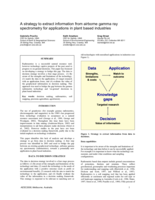 A strategy to extract information from airborne gamma ray spectrometry for applications in plant-based industries