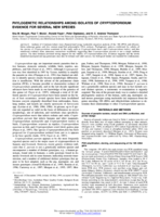 Phylogenetic relationships among isolates of Cryptosporidium: evidence for several new species