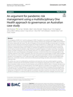 An argument for pandemic risk management using a multidisciplinary One Health approach to governance: an Australian case study