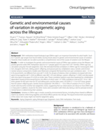 Genetic and environmental causes of variation in epigenetic aging across the lifespan