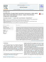 Quantification of upper body movements during gait in older adults and in those with Parkinson’s disease: Impact of acceleration realignment methodologies