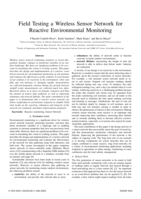 Field testing a wireless sensor network for reactive environmental monitoring