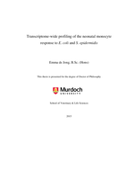 Transcriptome-wide profiling of the neonatal monocyte response to E. coli and S. epidermidis