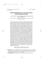 Nutritional influences on some major enteric bacterial diseases of pig