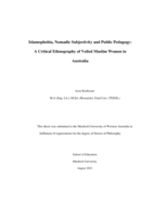 Islamophobia, nomadic subjectivity and public pedagogy: A critical ethnography of veiled Muslim women in Australia