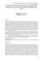 Current account sustainability in Middle East and Africa (MEA) countries: Evidence from panel data
