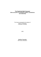 The Deakinite myth exposed: other accounts of constitution-makers, constitutions and citizenship