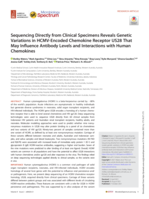 Sequencing directly from clinical specimens reveals genetic variations in HCMV-Encoded Chemokine Receptor US28 that may influence antibody levels and interactions with human chemokines