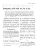 Klossiella quimrensis (Apicomplexa: Klossiellibae) causes renal coccidiosis in western barred bandicoots Perameles bougainville (Marsupialia: Peramelidae) in Western Australia