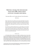 Shifting online: An exploratory study into PR consultants' attitude towards new media