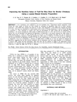 Improving the nutritive value of full-fat rice bran for broiler chickens using a lipase-based enzyme preparation
