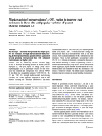 Marker-assisted introgression of a QTL region to improve rust resistance in three elite and popular varieties of peanut (Arachis hypogaea L.)