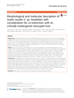 Morphological and molecular description of Ixodes woyliei n. sp. (Ixodidae) with consideration for co-extinction with its critically endangered marsupial host
