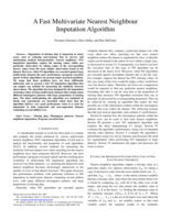 A fast multivariate nearest neighbour imputation algorithm