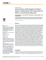 Characteristics and propagation of airgun pulses in shallow water with implications for effects on small marine mammals