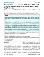 Characterisation of Australian MRSA strains ST75- and ST883-MRSA-IV and analysis of their accessory gene regulator locus